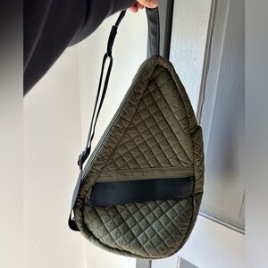 L.L. Bean Ameribag Quilted Leather Crossbody Bag Satchel